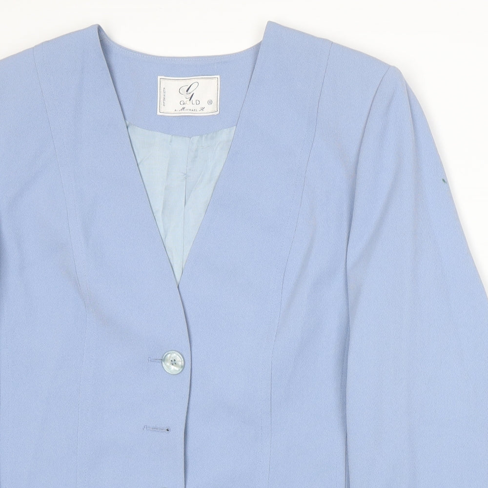 Michael H. Womens Blue   Jacket Suit Jacket Size 12