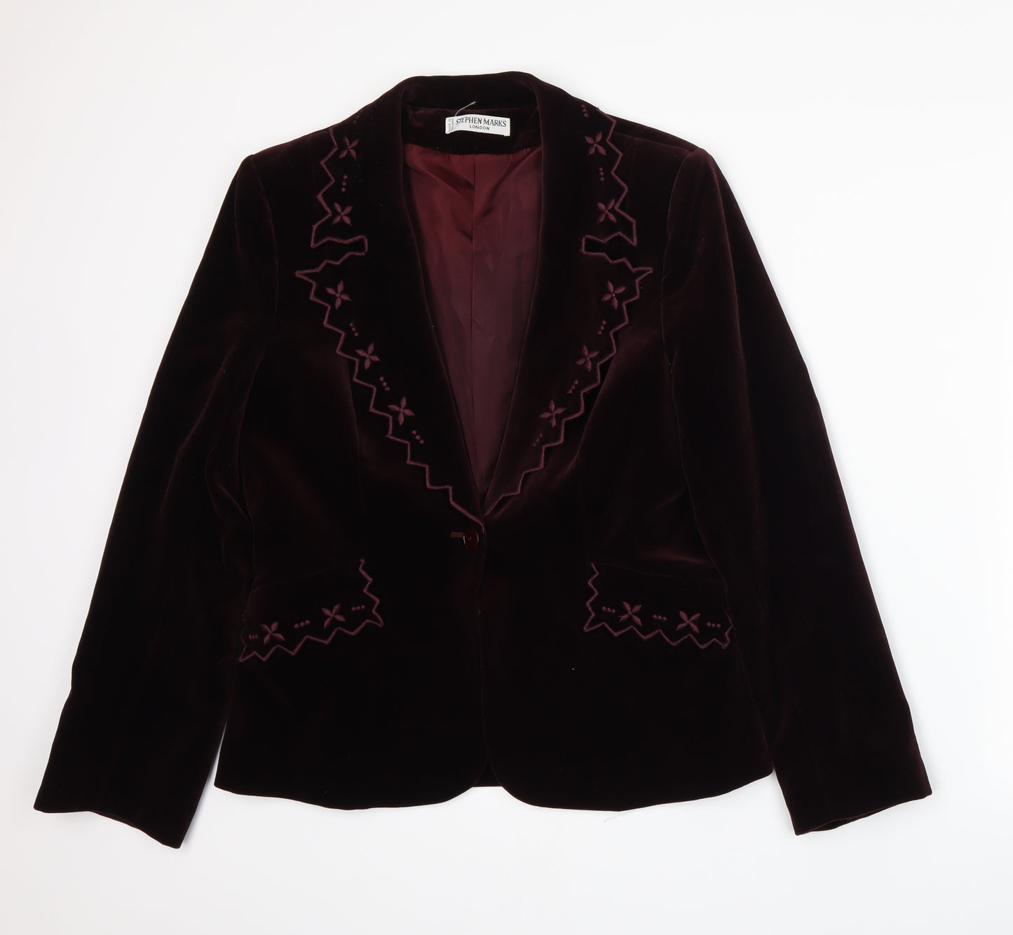 Stephen Marks Womens Red   Jacket Suit Jacket Size 16