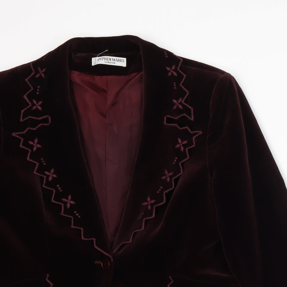 Stephen Marks Womens Red   Jacket Suit Jacket Size 16