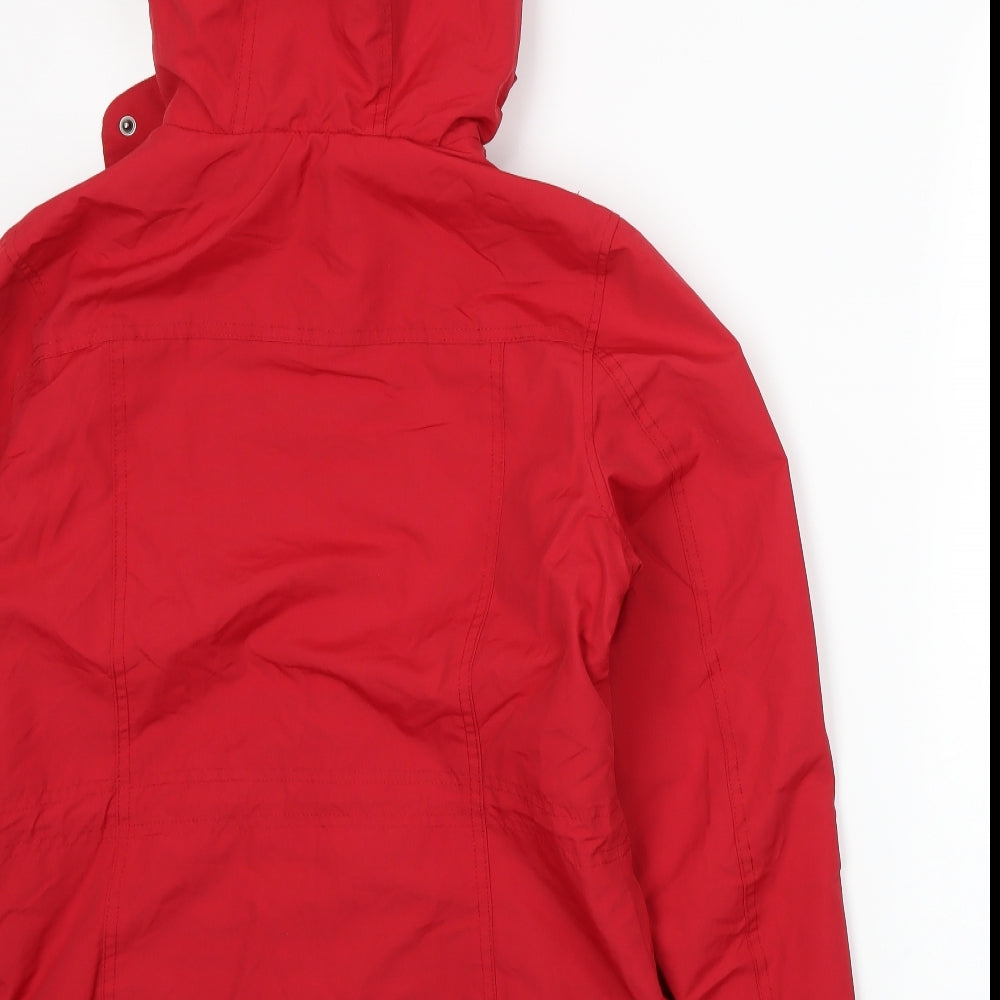 Maine New England Womens Red   Windbreaker Coat Size 12