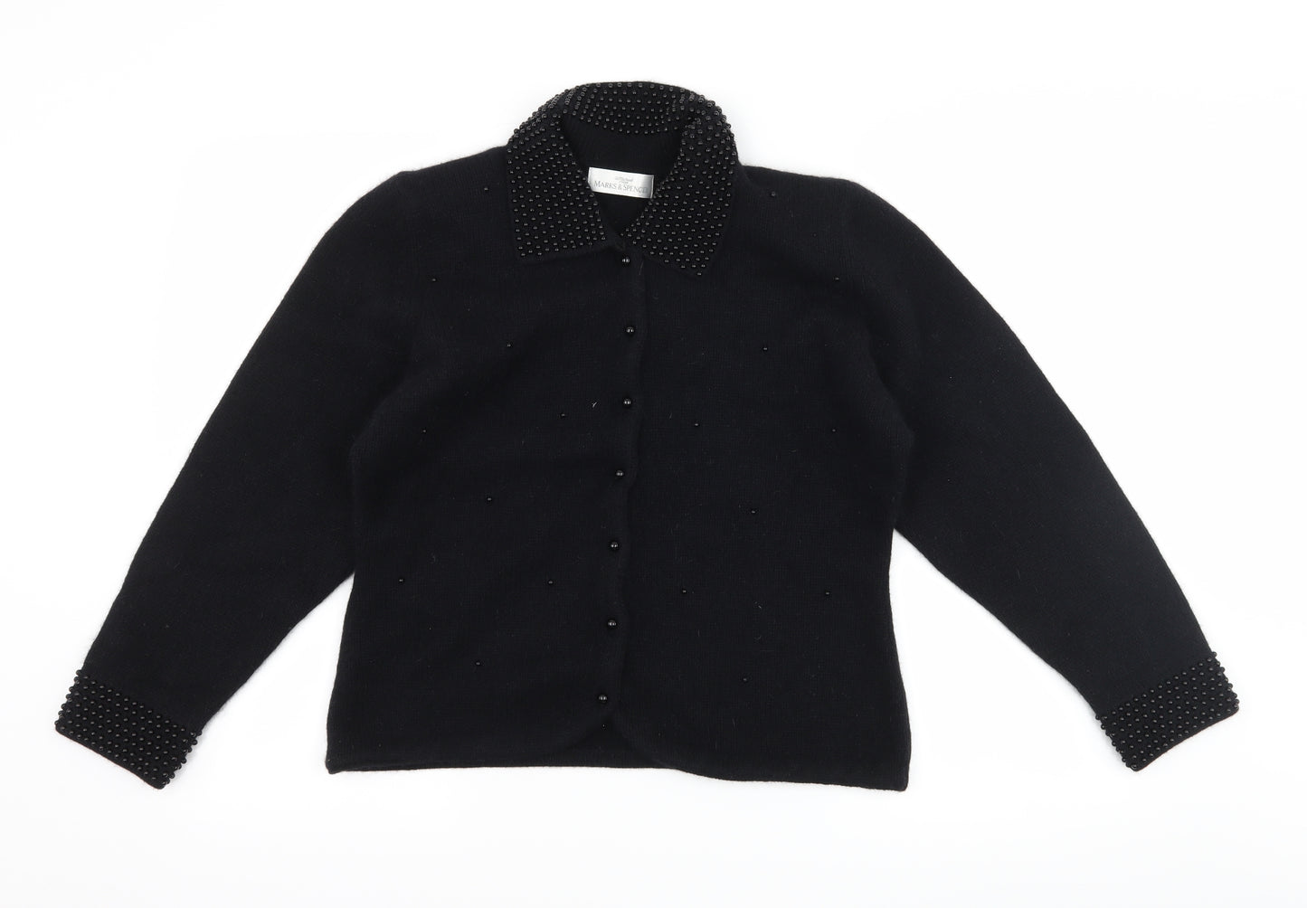 Marks and Spencer Womens Black   Cardigan Jumper Size 14