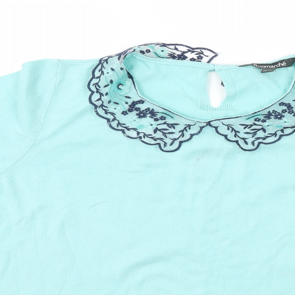 Bonmarché Womens Blue   Basic T-Shirt Size 12