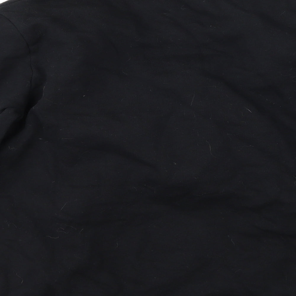 Tezenis Womens Black Polka Dot  Pullover Sweatshirt Size S  - Pom poms