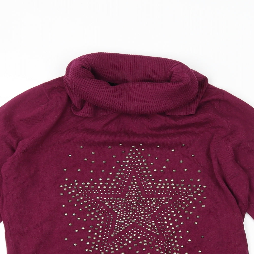 BPC Selection Womens Purple   Pullover Jumper Size S  - star