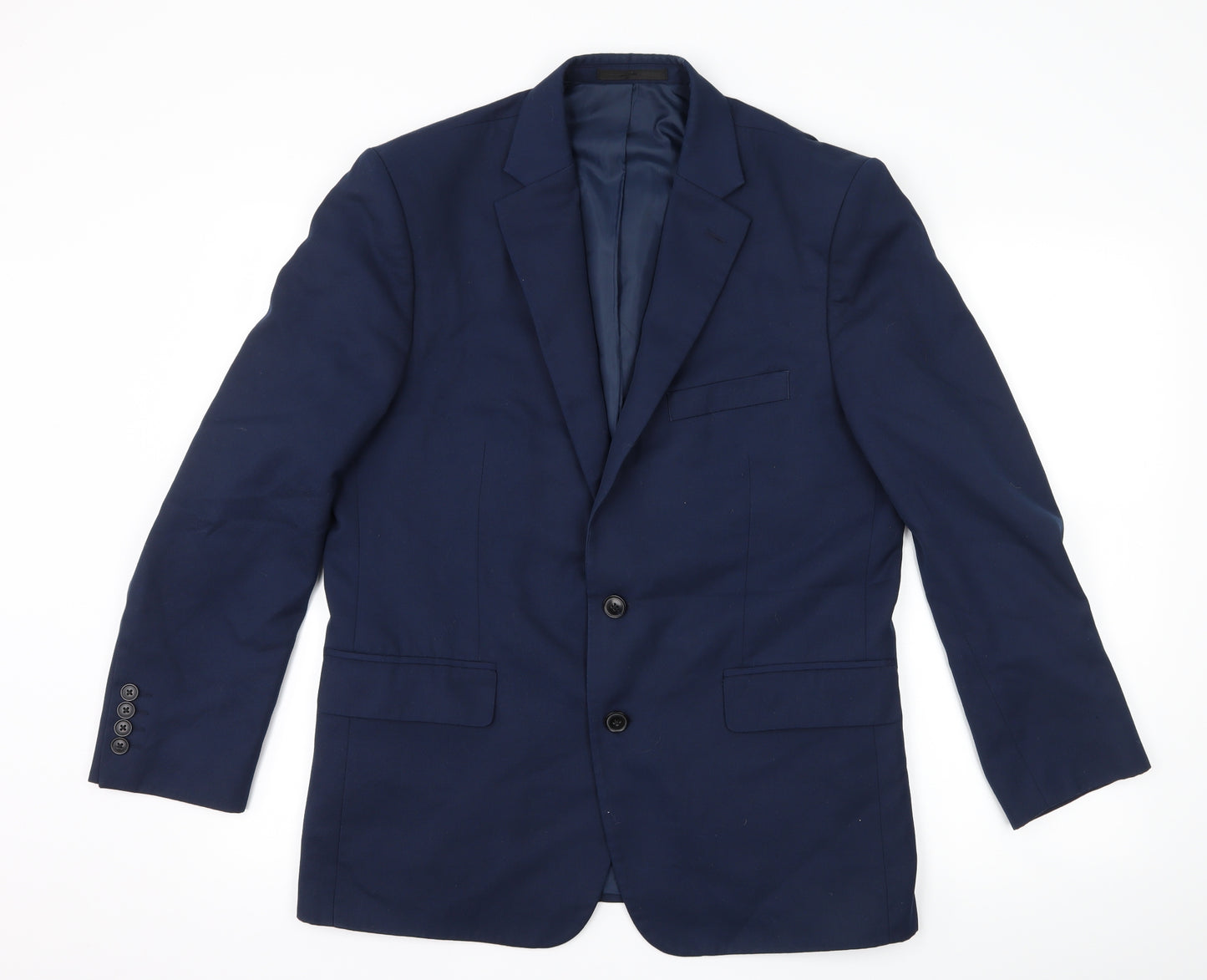 moss Mens Blue   Jacket Suit Jacket Size 40