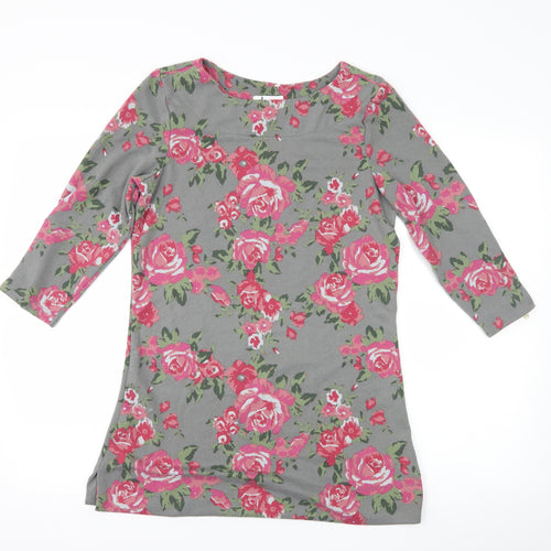 D&Co. Womens Grey Floral  Jumper Dress  Size XS