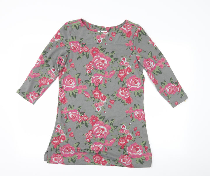 D&Co. Womens Grey Floral  Jumper Dress  Size XS