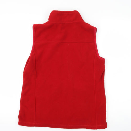 BM collection Womens Red  Fleece Gilet Coat Size 10