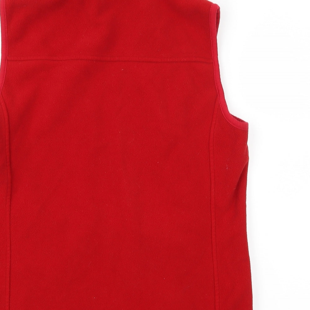 BM collection Womens Red  Fleece Gilet Coat Size 10