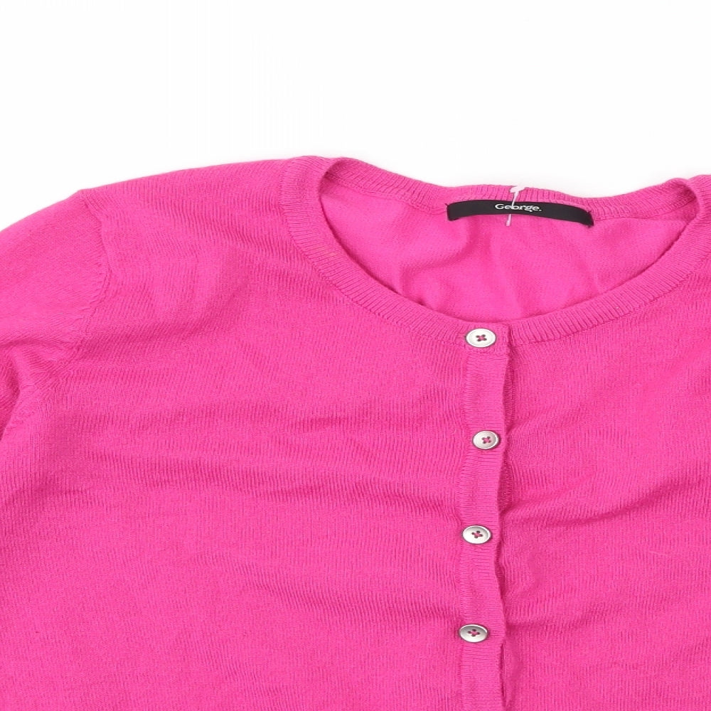 George Womens Pink   Cardigan Jumper Size 8