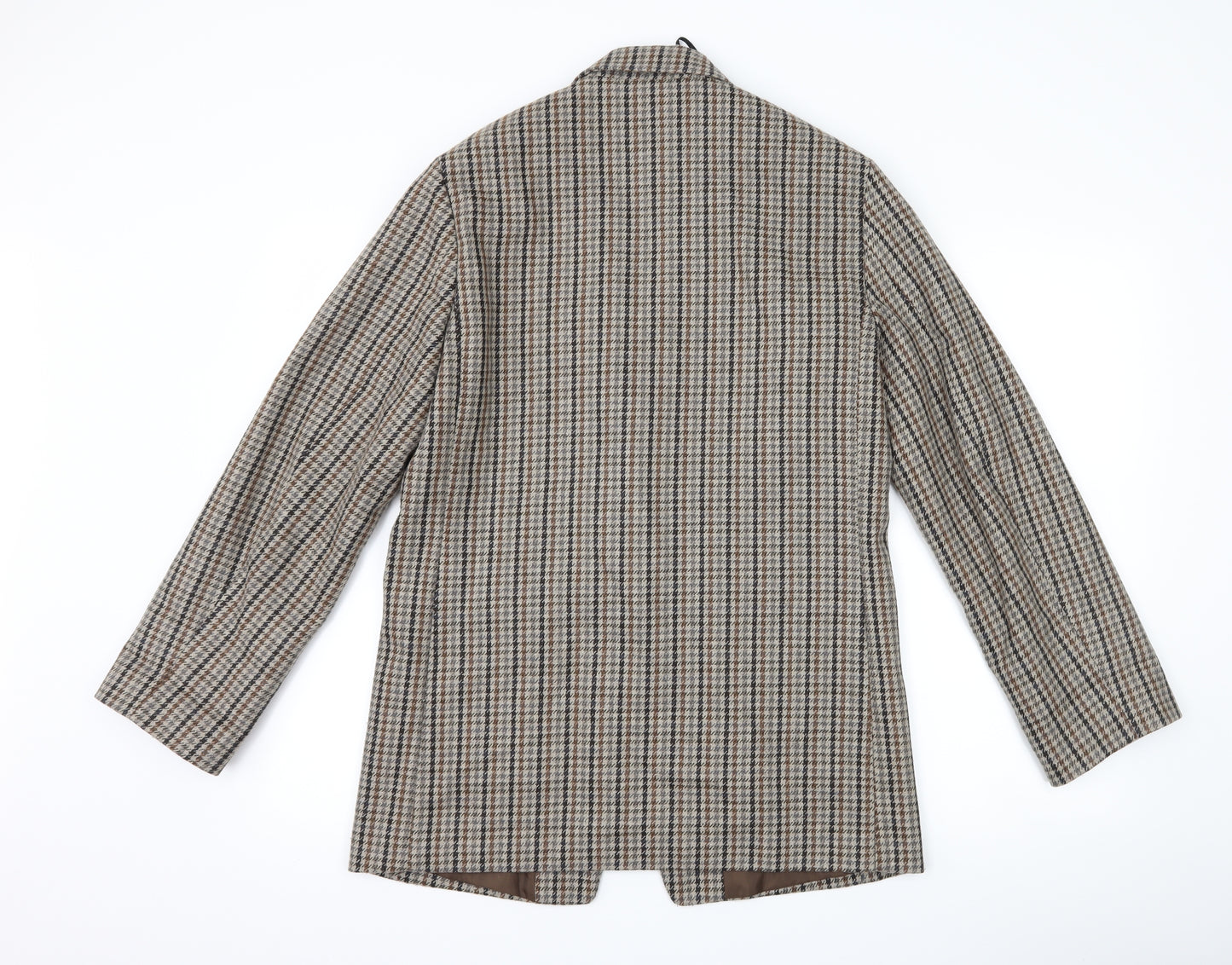 Primark Womens Brown Houndstooth  Overcoat Coat Size 8