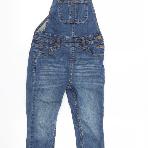 John Lewis Girls Blue  Denim Dungaree One-Piece Size 6 Years