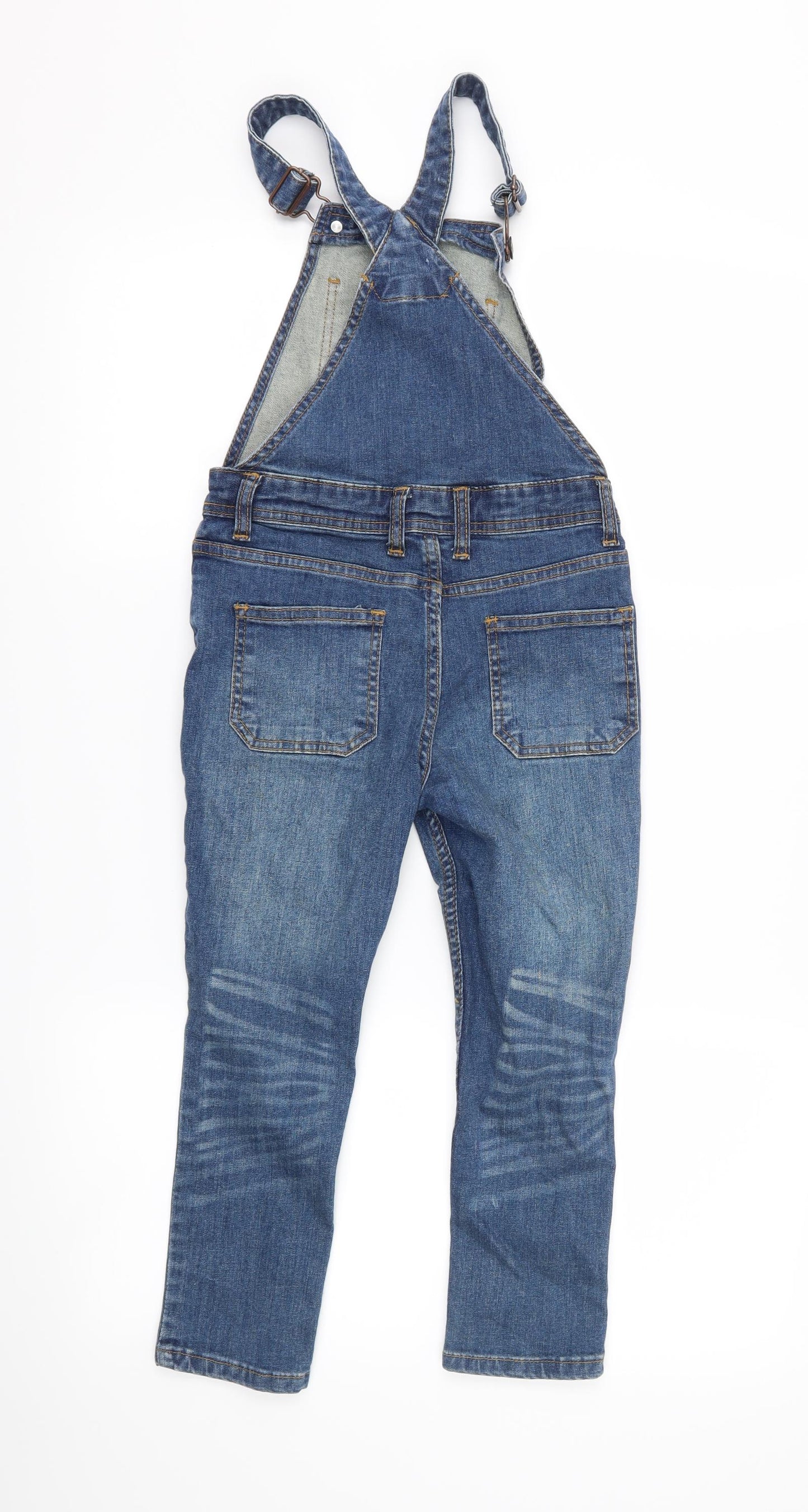 John Lewis Girls Blue  Denim Dungaree One-Piece Size 6 Years