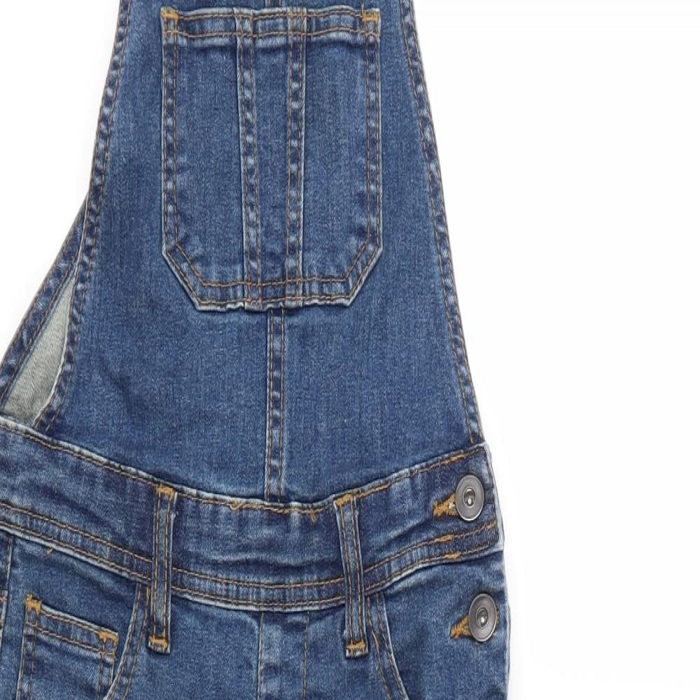 John Lewis Girls Blue  Denim Dungaree One-Piece Size 6 Years