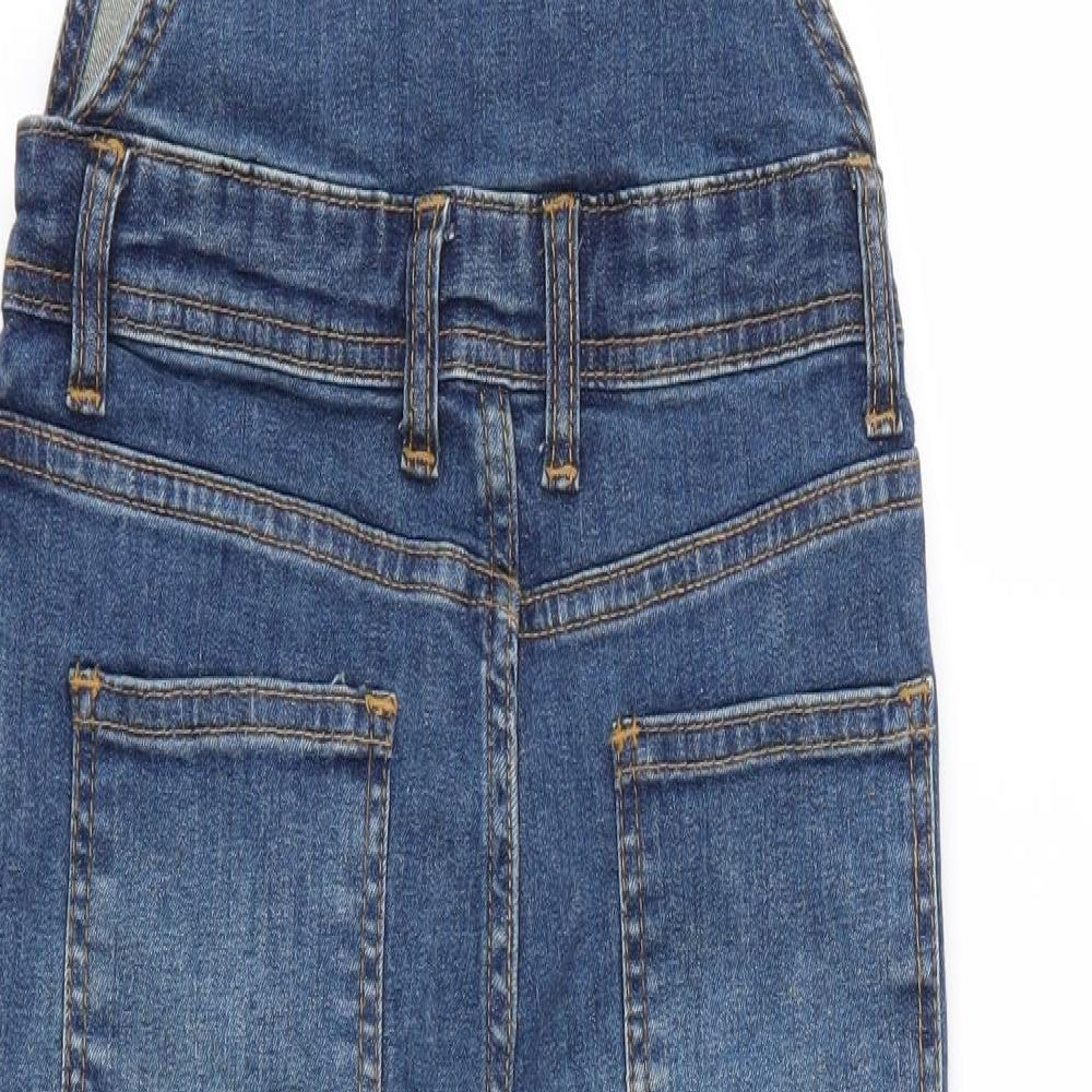John Lewis Girls Blue  Denim Dungaree One-Piece Size 6 Years
