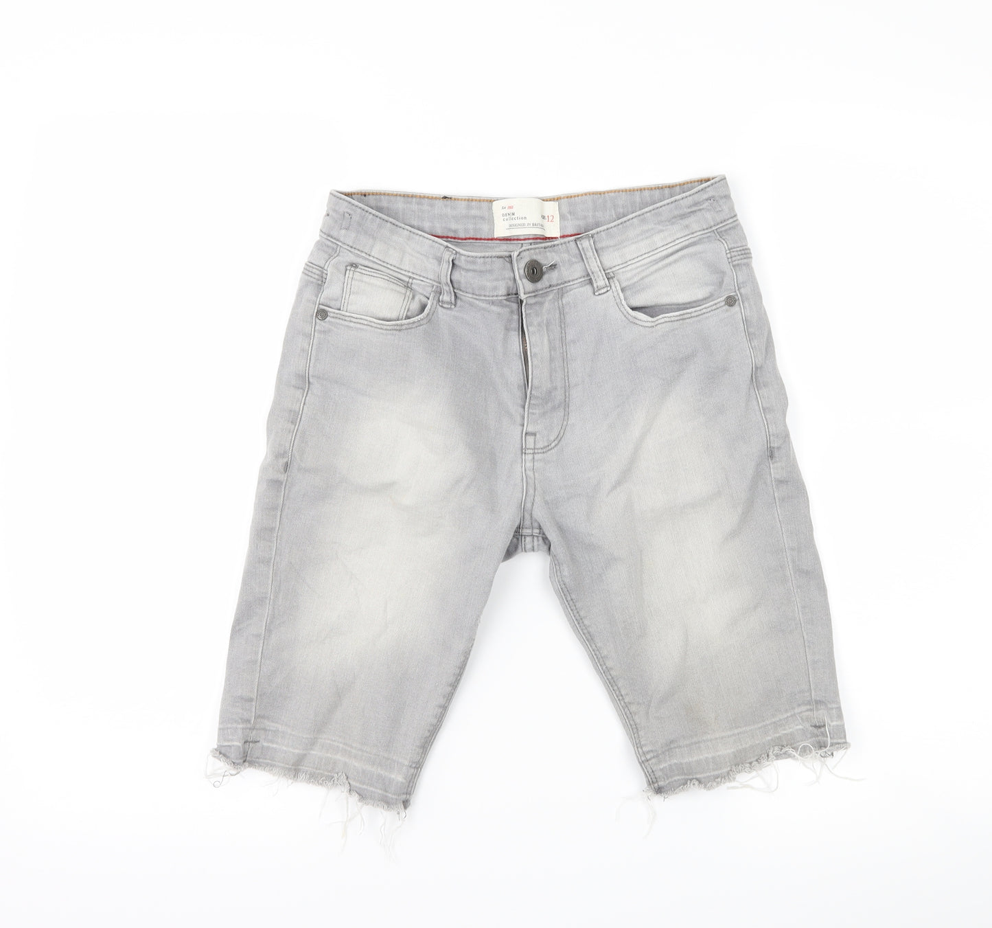 Matalan Boys Grey  Denim Bermuda Shorts Size 12 Years