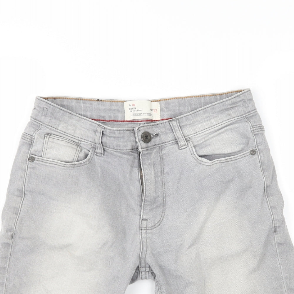 Matalan Boys Grey  Denim Bermuda Shorts Size 12 Years