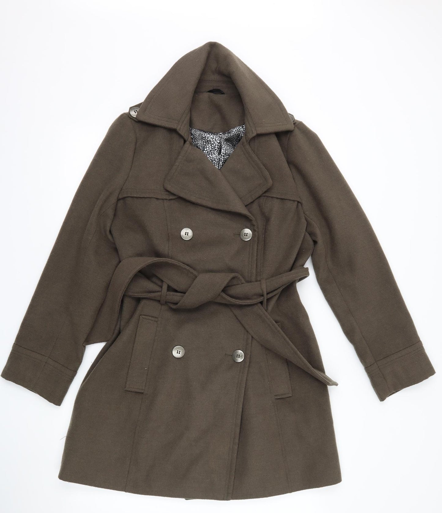 Marks and Spencer Womens Grey   Trench Coat Coat Size 12