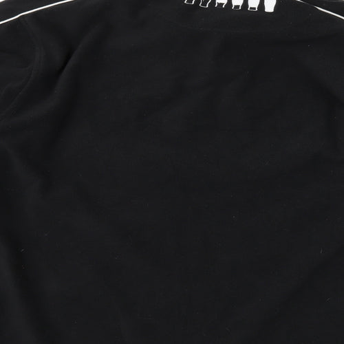 GUINESS Mens Black  Fleece  Polo Size L  - Guiness Beer