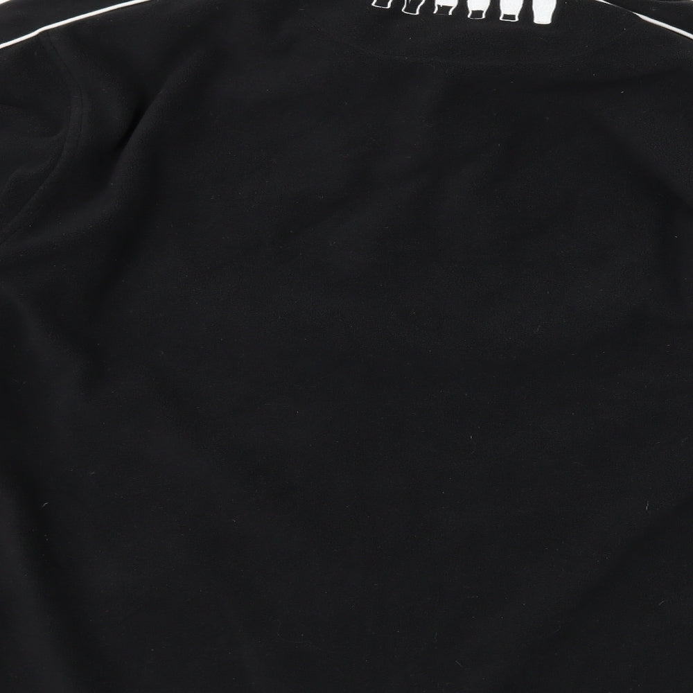 GUINESS Mens Black  Fleece  Polo Size L  - Guiness Beer