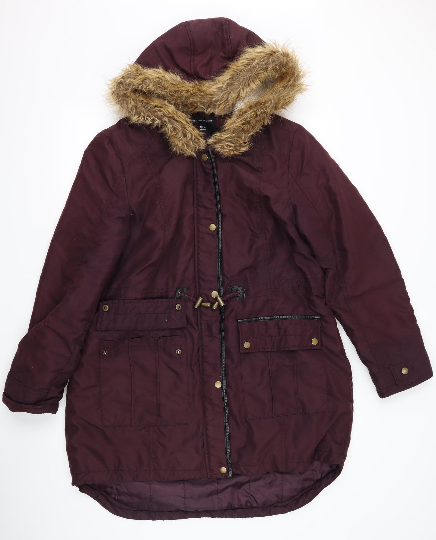 Dorothy Perkins Womens Purple   Parka Coat Size 16