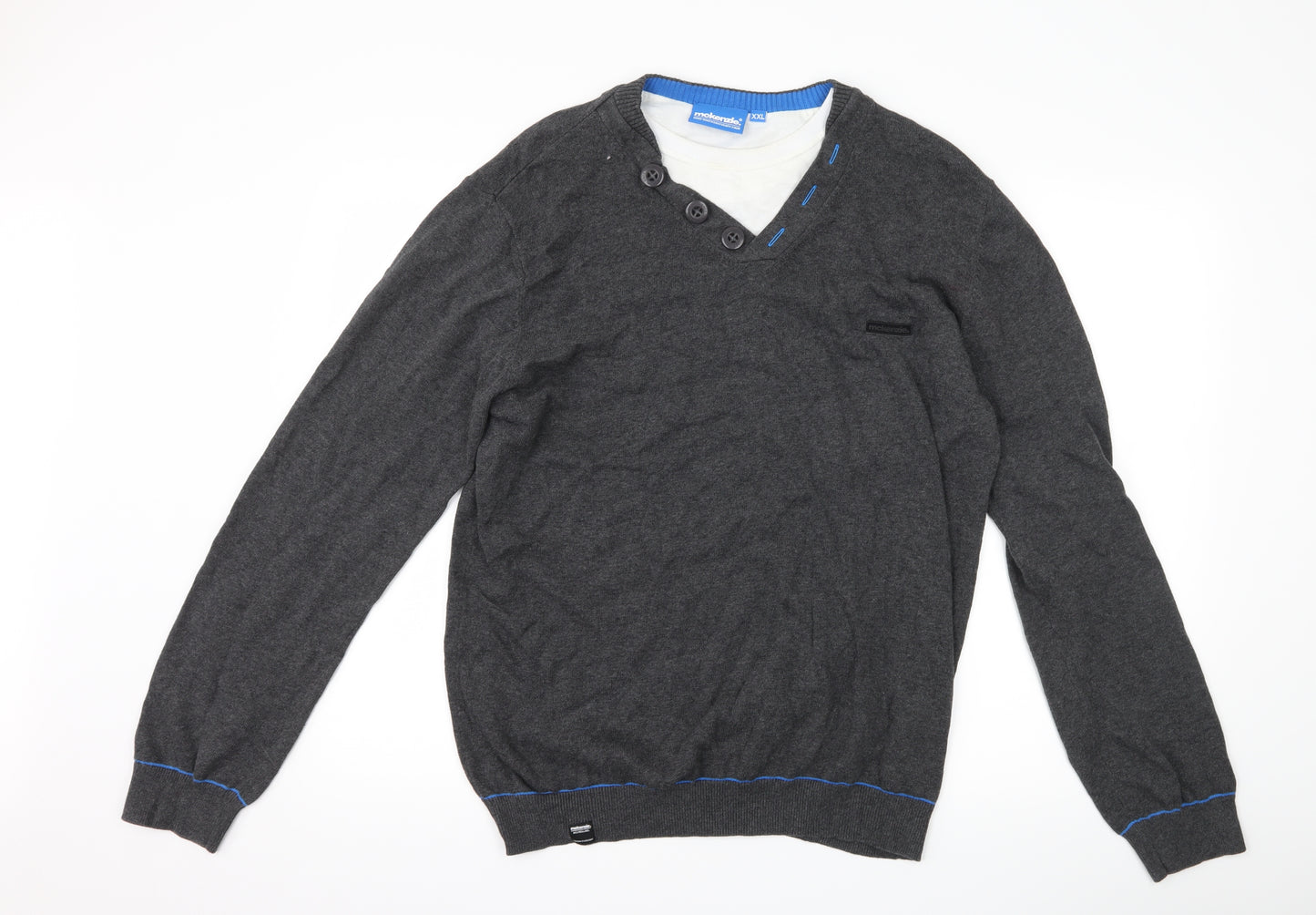 McKenzie Mens Grey   Pullover Jumper Size 2XL