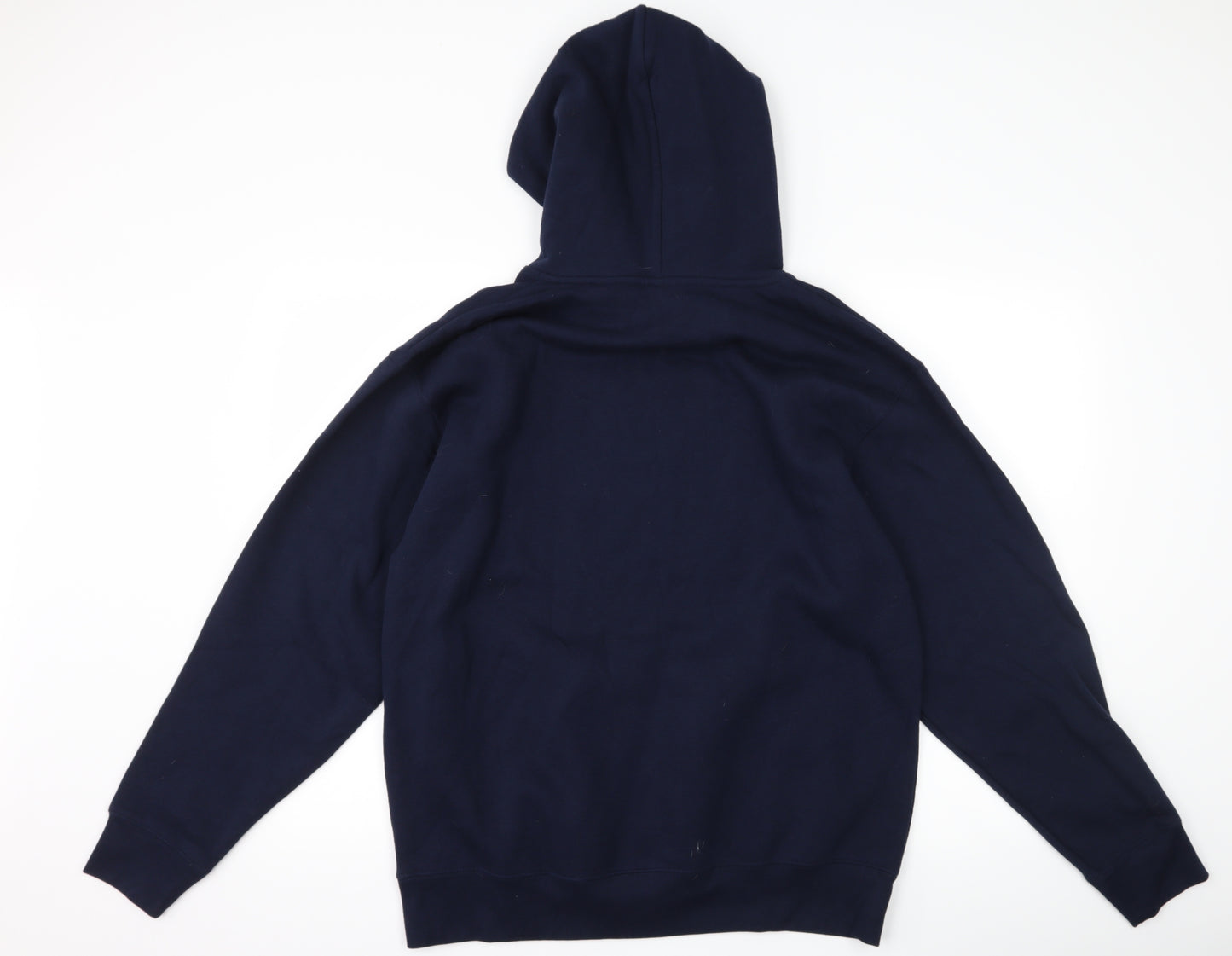 Fruit of the Loom Mens Blue   Pullover Hoodie Size L  - rabbit slogan