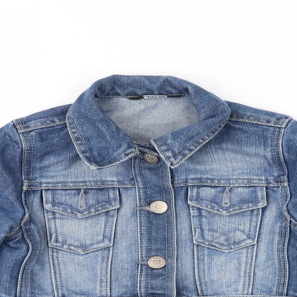 George Girls Blue  Denim Jacket  Size 5-6 Years