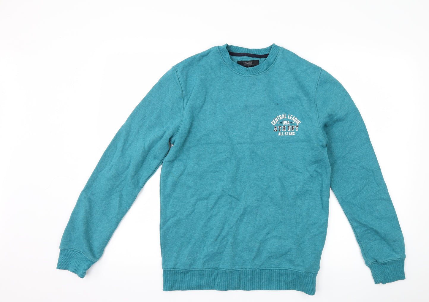 Matalan Mens Blue   Pullover Sweatshirt Size S  - graphic