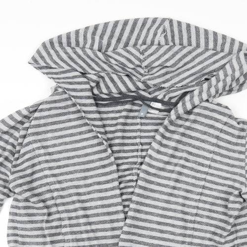 H&M Womens Grey Striped  Jacket Coatigan Size S