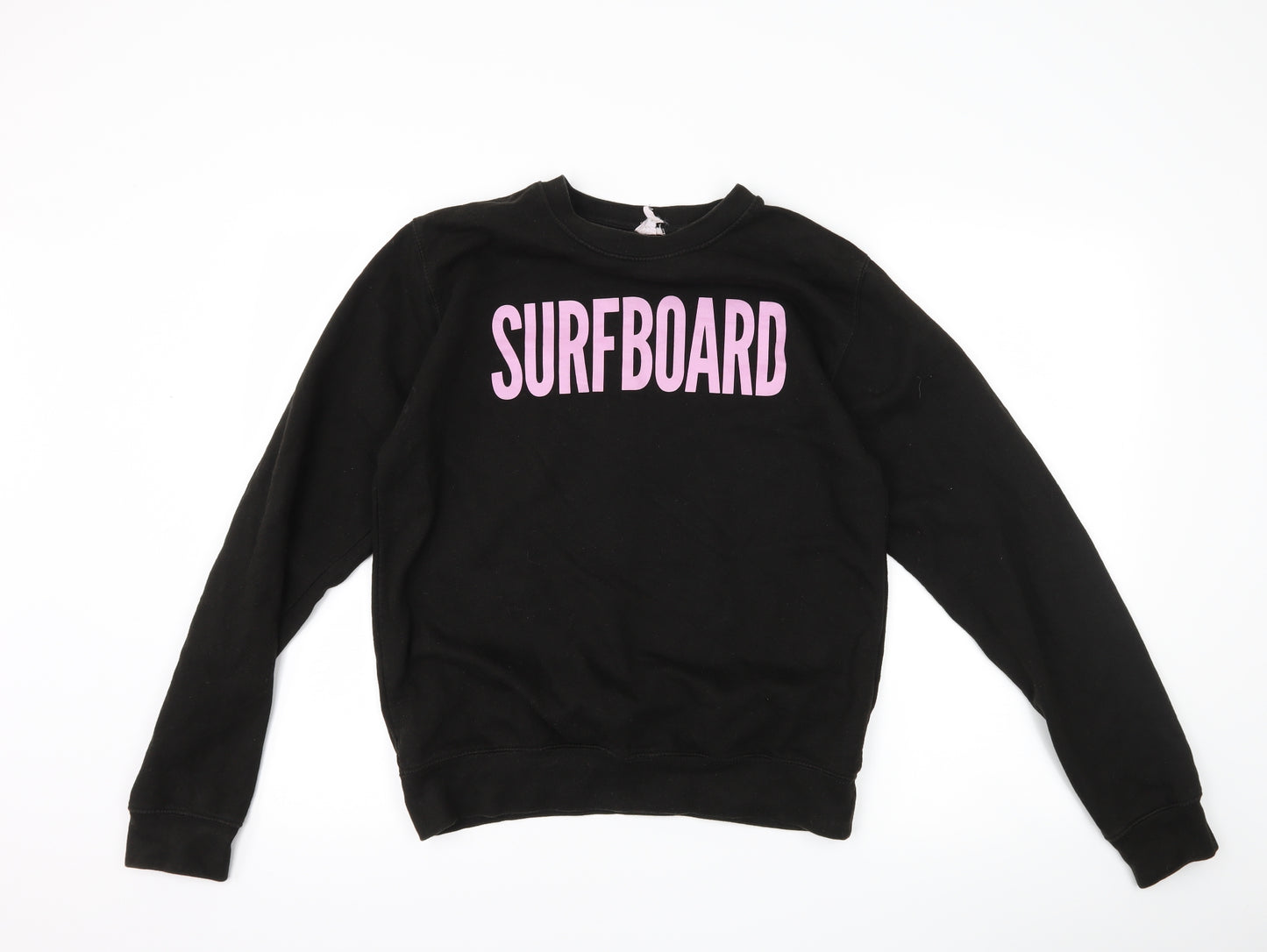 Just Hoods Womens Black   Pullover Sweatshirt Size S  - Surfboard