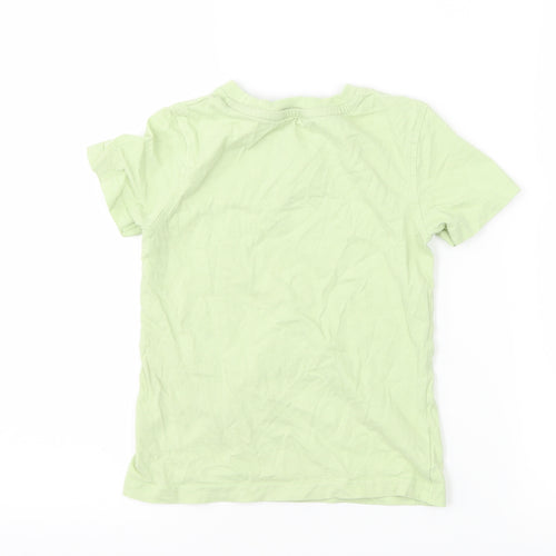 George Boys Green   Basic T-Shirt Size 4-5 Years  - slogan