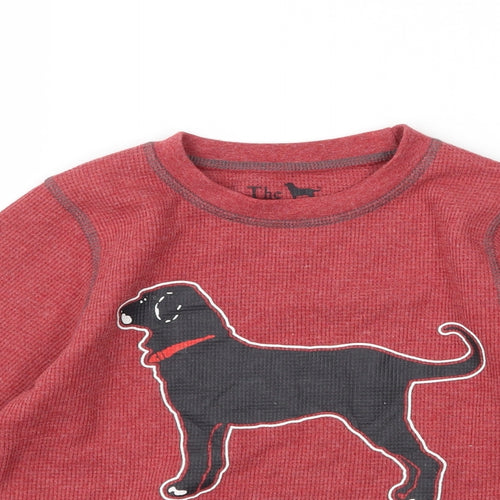 The Black Dog Boys Red   Pullover Sweatshirt Size XS  - dog