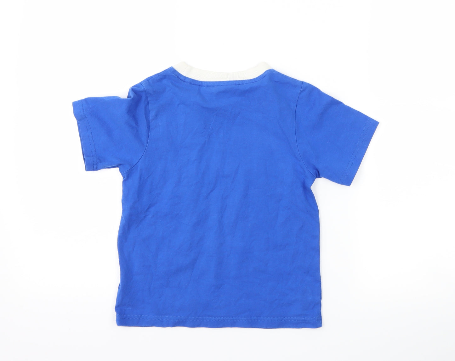 BHAFC Boys Blue Striped  Basic T-Shirt Size 3-4 Years