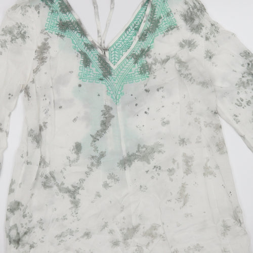 andree blue Womens White   Basic Blouse Size S