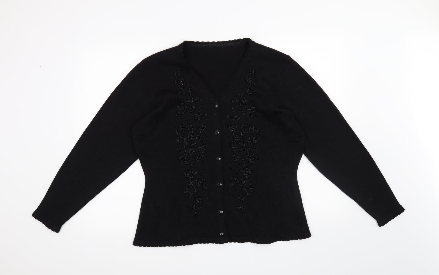Marks and Spencer Womens Black   Cardigan Jumper Size 18