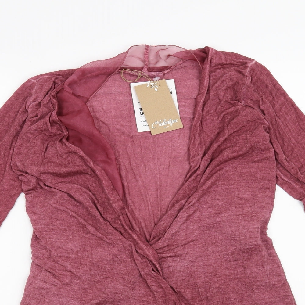 C.Valentyne Womens Pink   Cardigan Jumper Size S