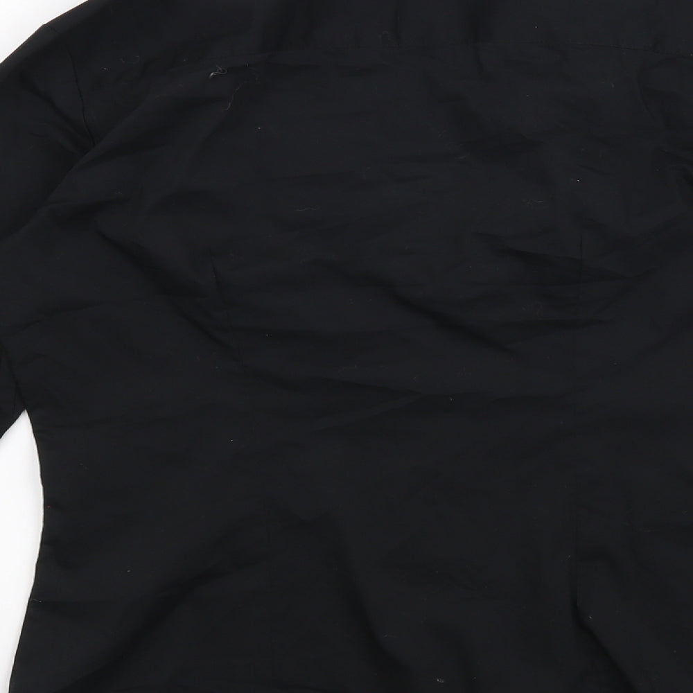 H&M Womens Black   Basic Button-Up Size 8
