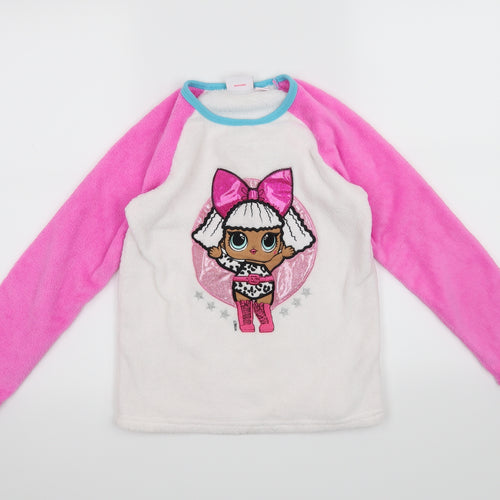 Primark Girls White Solid  Top Pyjama Top Size 9-10 Years