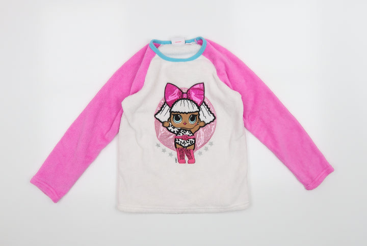 Primark Girls White Solid  Top Pyjama Top Size 9-10 Years