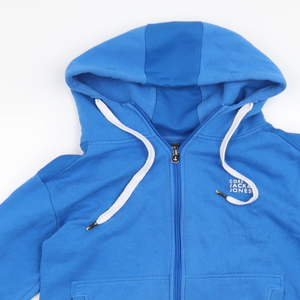 Jack Jones Mens Blue   Full Zip Hoodie Size M