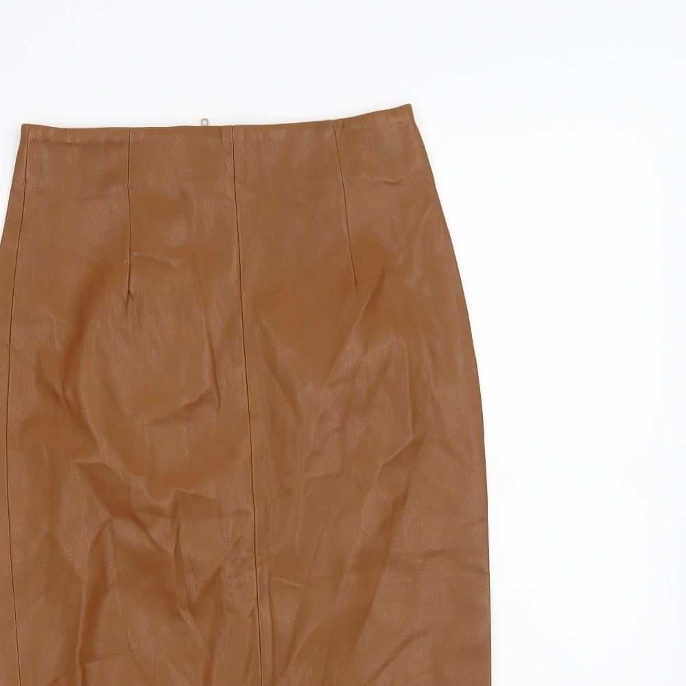 Zara Womens Brown   A-Line Skirt Size XS