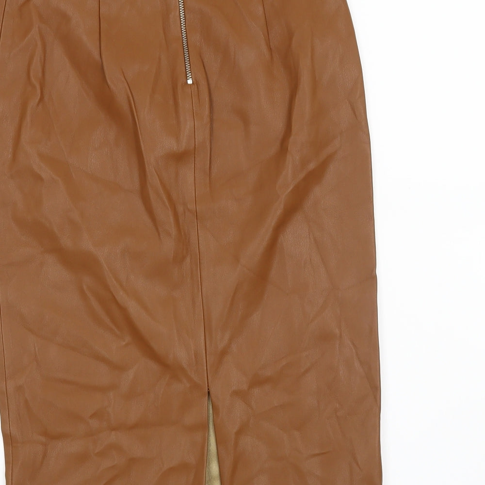 Zara Womens Brown   A-Line Skirt Size XS