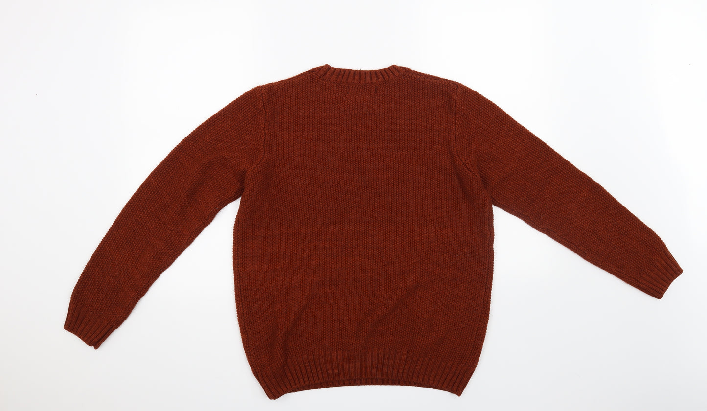 Primark Mens Orange   Pullover Jumper Size M