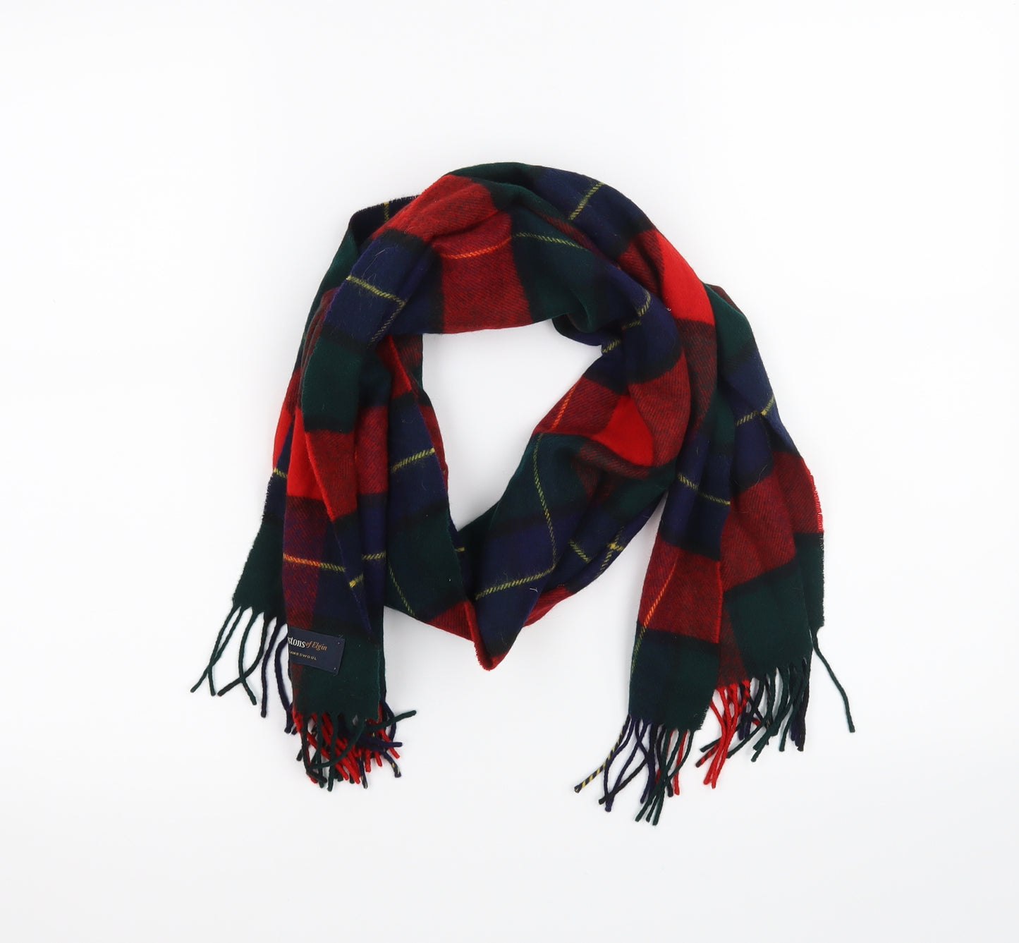 Preworn Womens Red Plaid   Scarf