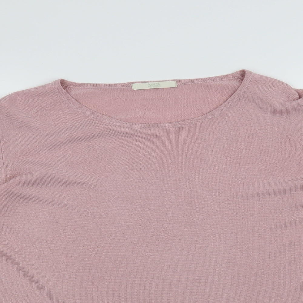Marks and Spencer Womens Pink   Pullover Jumper Size 16