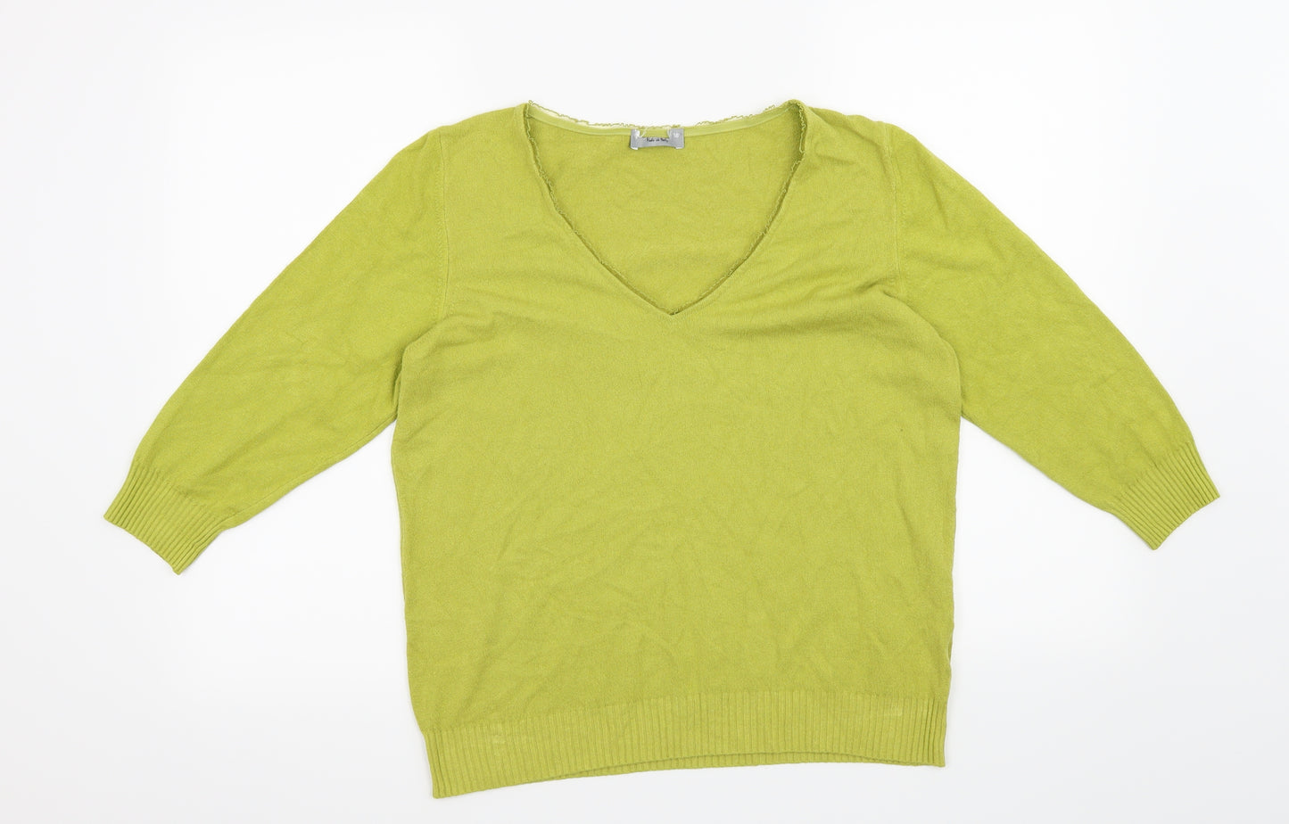 Preworn Womens Green   Basic T-Shirt Size 18