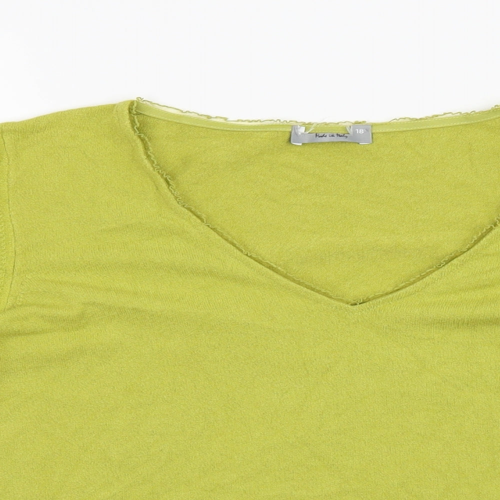 Preworn Womens Green   Basic T-Shirt Size 18