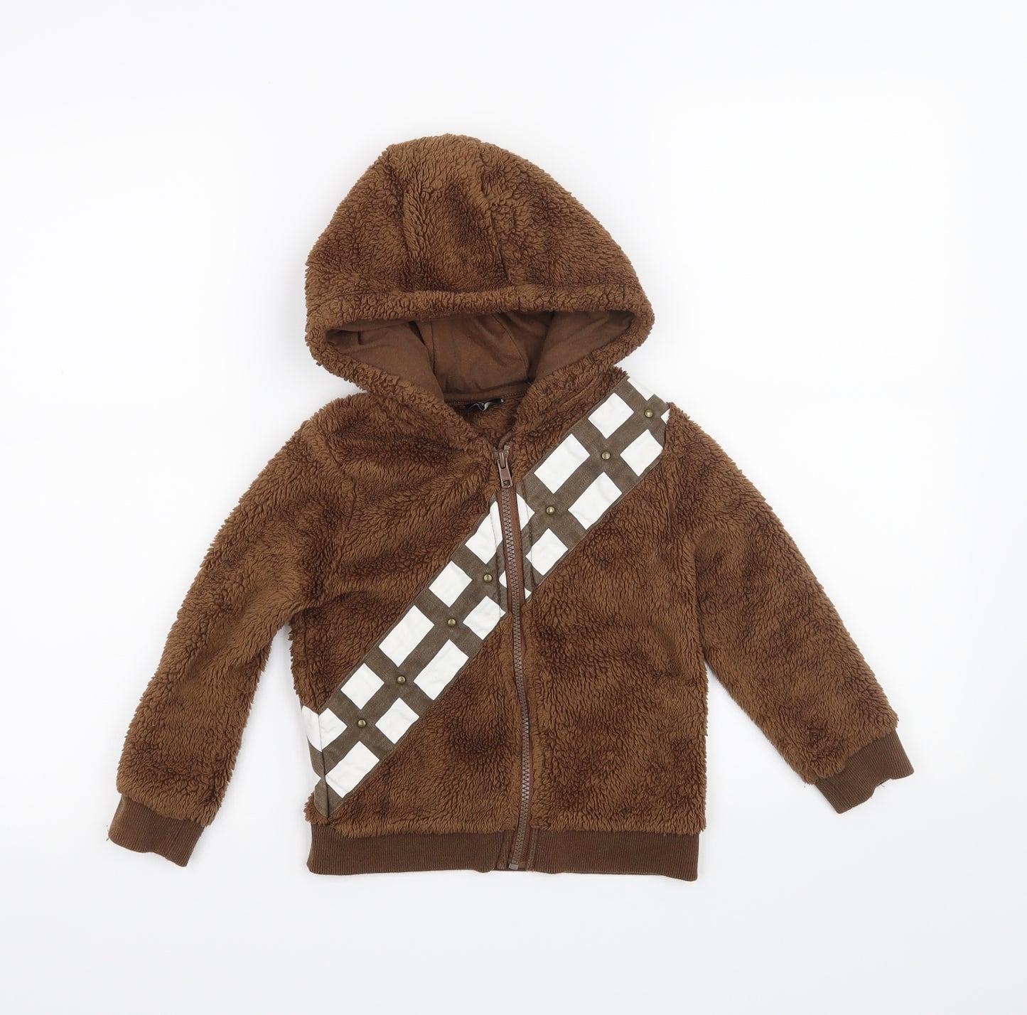 Star Wars Boys Brown   Full Zip Hoodie Size 4-5 Years