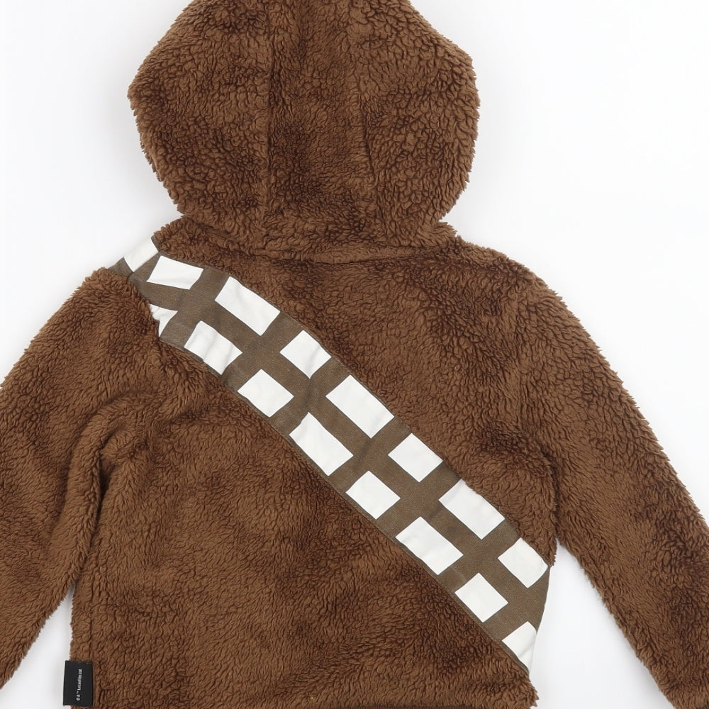 Star Wars Boys Brown   Full Zip Hoodie Size 4-5 Years